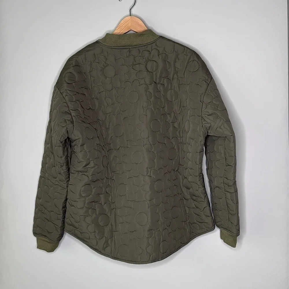 Vici Collection Promesa Kaitlin Quilted Floral Jacket Olive Green Size Large NWT